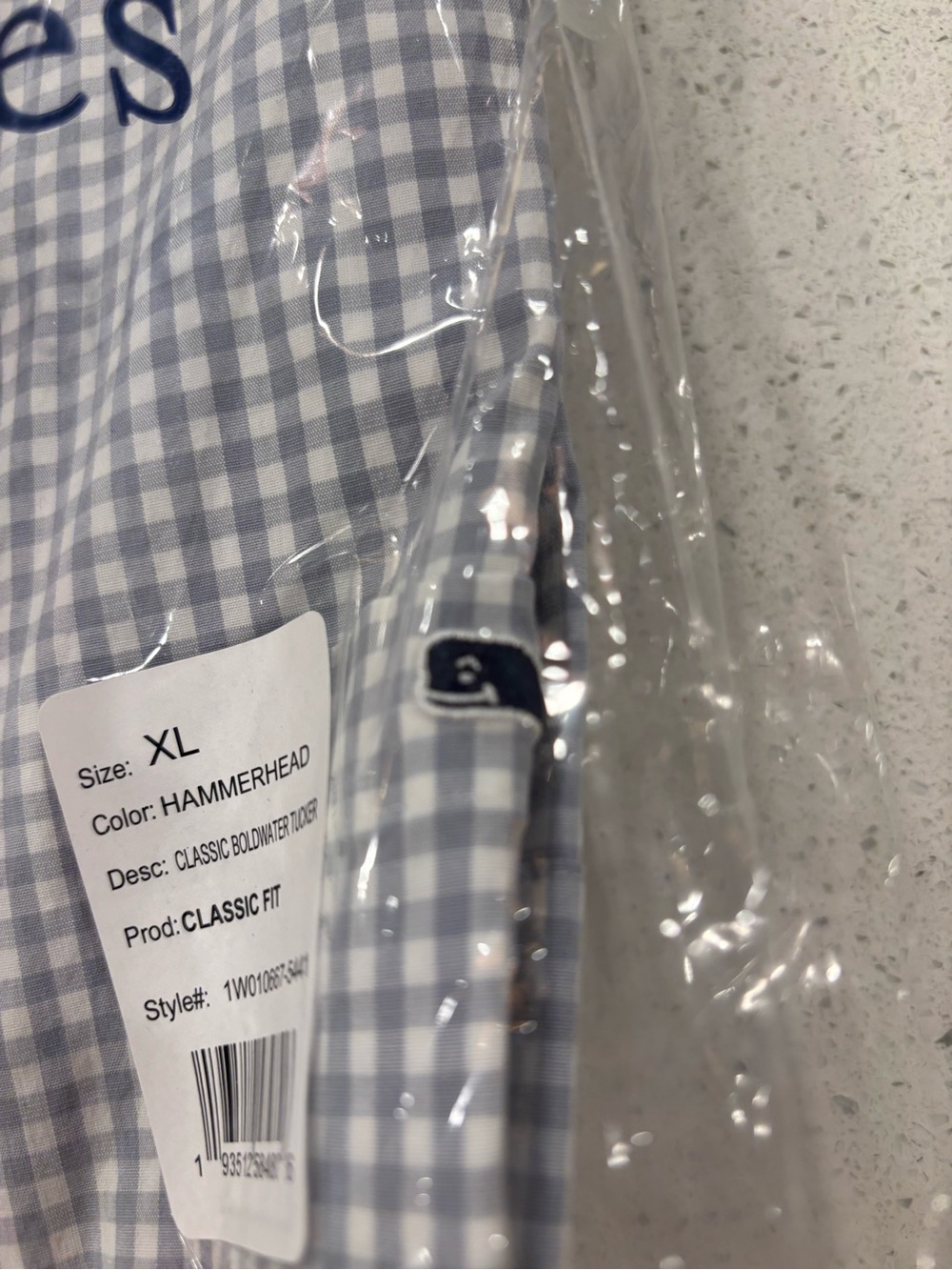 Vineyard Vines Men's Light Blue Gingham Classic Fit Button-Down Shirt XL - Picture 3 of 6